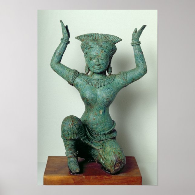 Póster Una figura femenina arrodillada solía apoyar una (Frente)