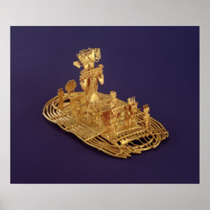 Póster Una figura musical muisca representando