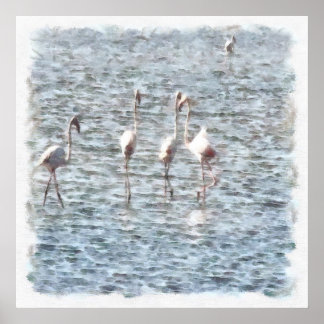 Póster Una Flamboyante Patata De Flamingos