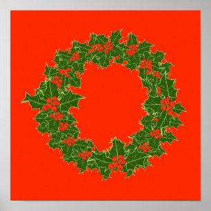 Póster Una flor muy feliz de Navidad