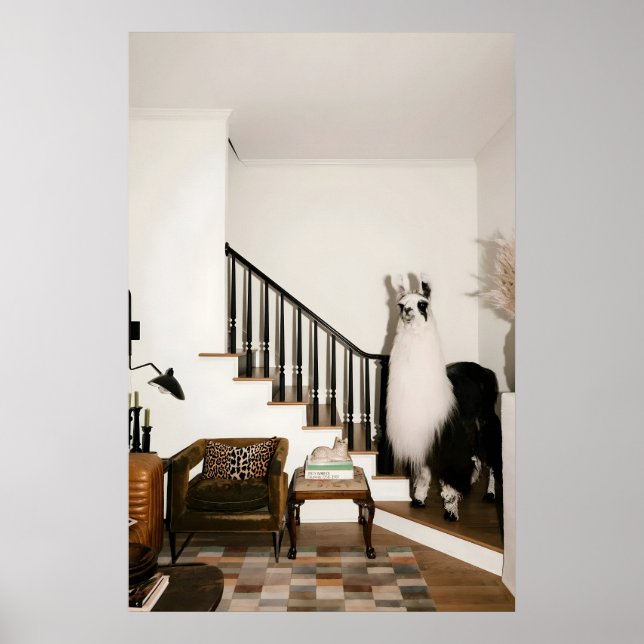 Póster Una Fórmula Bauhaus Abstracta Japonesa de Llama de (Frente)
