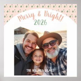 Póster Una foto Navidad de la familia cuie rosado