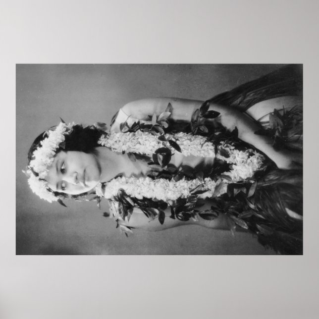 Póster Una fotografía hawaiana de bailarina de hula en Ha (Frente)