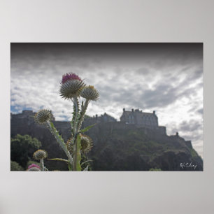 Póster Una fotografía poster del Castillo de Edimburgo.