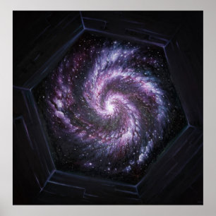 Póster Una galaxia vista por el telescopio espacial James