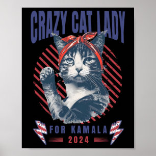 Póster Una Gente Loca Por Kamala Harris Por El Presidente