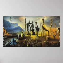 Póster Una gran figura surrealista y abstracta moderna