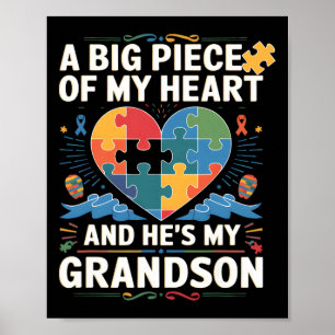 Póster Una gran parte de mi corazón tiene autismo y es mi