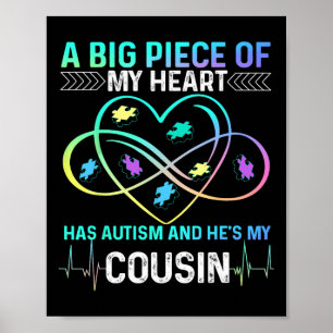 Póster Una gran pieza que mi corazón tiene autismo y es m
