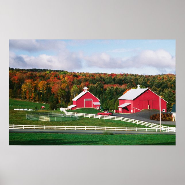 Póster Una granja en Vermont cerca de Peacham. LIBERADO (Frente)