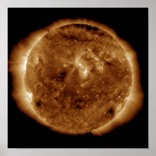 Póster Una grieta oscura en la atmósfera del sol