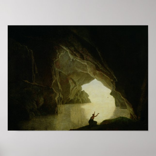 Póster Una Grotto en el Golfo de Salernum (Frente)