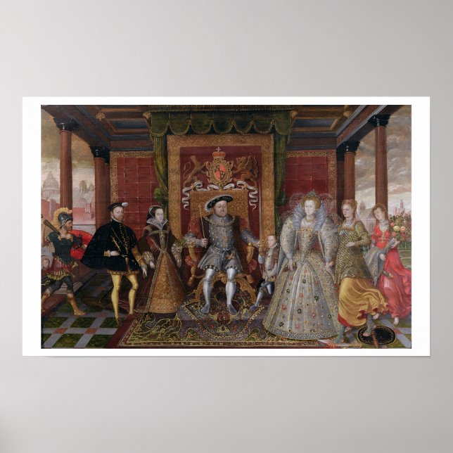 Póster Una herencia de la sucesión Tudor: La familia de (Frente)