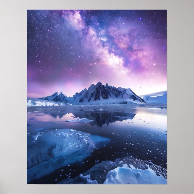 Póster Una hermosa Aurora Boreal (Frente)