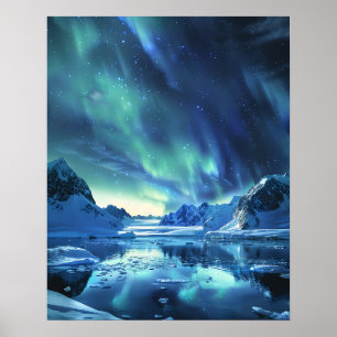 Póster Una hermosa Aurora Boreal