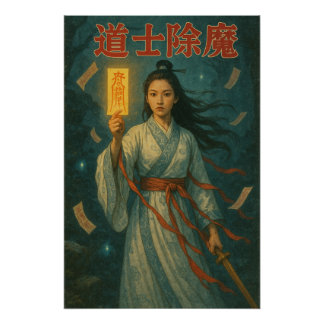 Póster Una hermosa exorcista taoísta de China