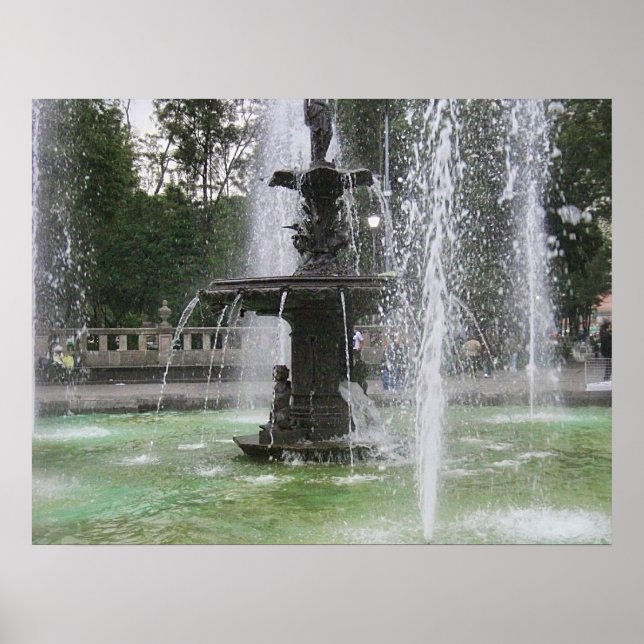 Póster Una hermosa fuente en la Alameda México DF 2 (Frente)