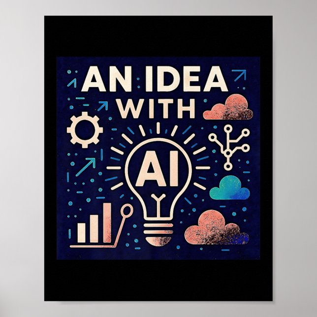 Póster Una idea con Ai Premium (Frente)