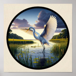 Póster Una imagen circular en 3D de un hermoso grano gran