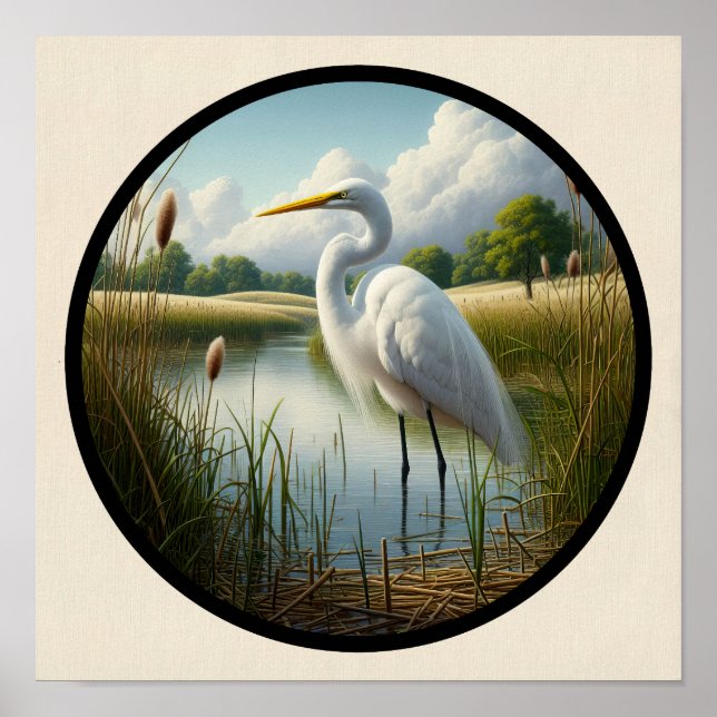 Póster Una imagen circular en 3D de un hermoso grano gran (Frente)