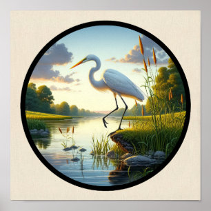 Póster Una imagen circular en 3D de un hermoso grano gran