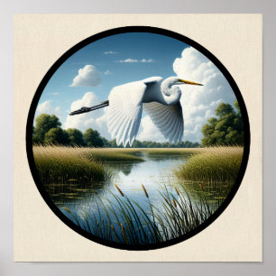 Póster Una imagen circular en 3D de un hermoso grano gran