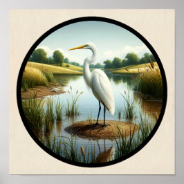 Póster Una imagen circular en 3D de un hermoso grano gran