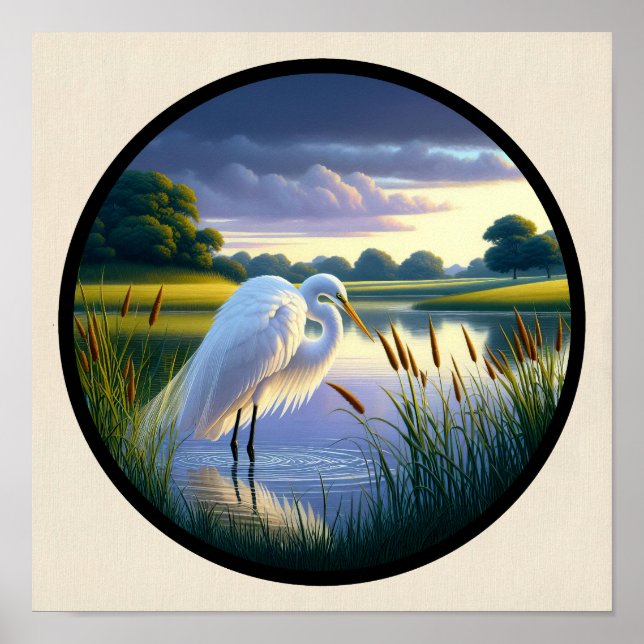 Póster Una imagen circular en 3D de un hermoso grano gran (Frente)