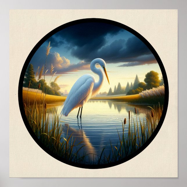 Póster Una imagen circular en 3D de un hermoso grano gran (Frente)