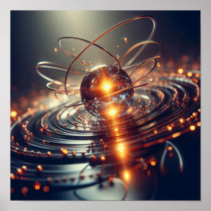 Póster Una imagen de fondo técnica abstracta