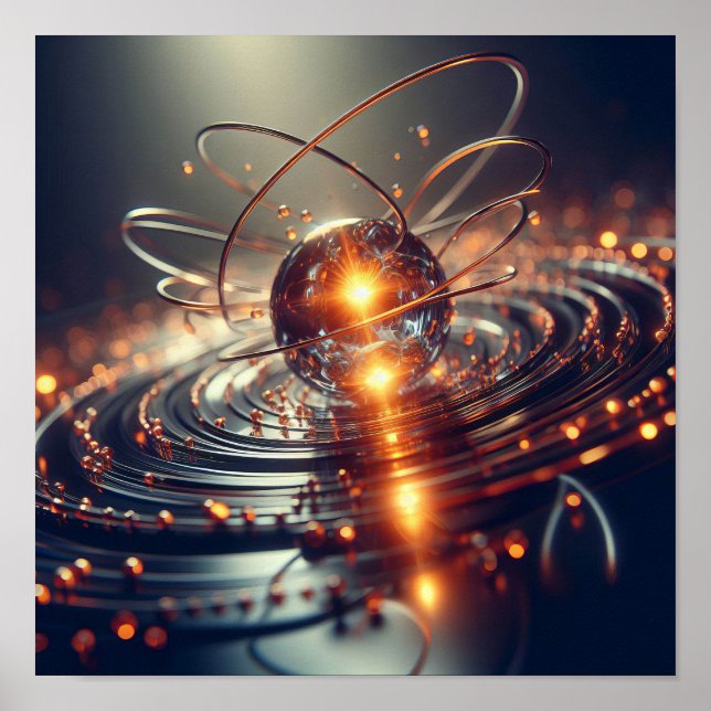 Póster Una imagen de fondo técnica abstracta (Frente)