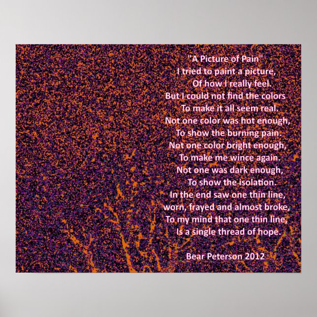 Póster Una imagen del dolor (Frente)