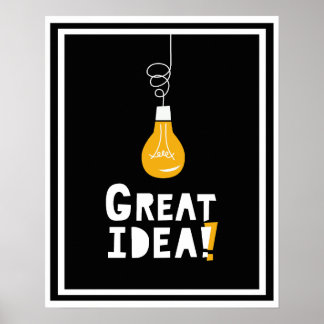 Póster Una ingenuidad luminosa iluminando a un gran Poste