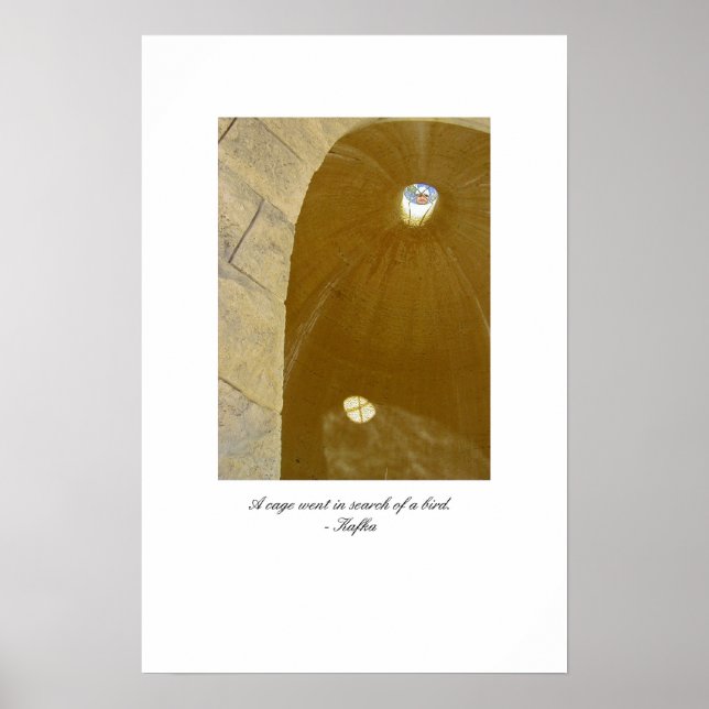 Póster una jaula fue en busca de un pájaro (Frente)