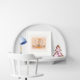 Póster Una jirafa adorable en el Ilustracion de los Camis