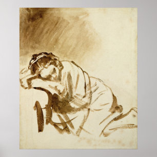 Póster Una joven durmiendo c.1654