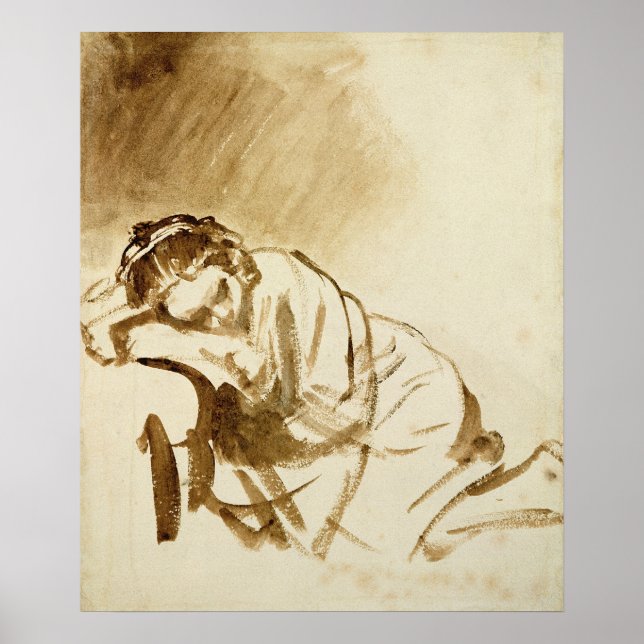 Póster Una joven durmiendo c.1654 (Frente)
