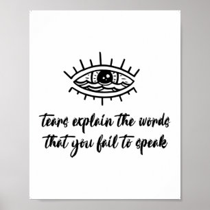 Póster Una Lágrima Silenciosa. Regalo de duelo. Regalo de