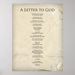 Póster "Una letra poema religioso de dios" Poster-Grande