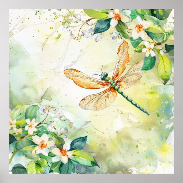 Póster Una libélula de primavera (Frente)