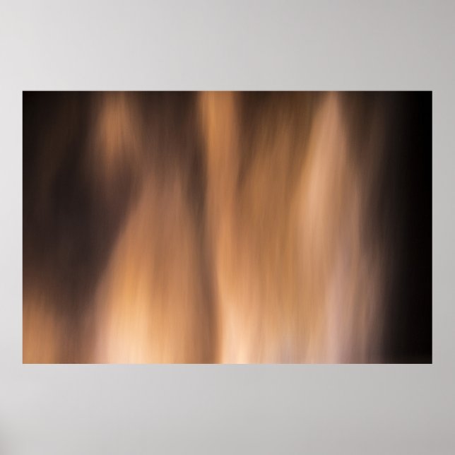 Póster Una llama roja como la exhibición en las auroras b (Frente)