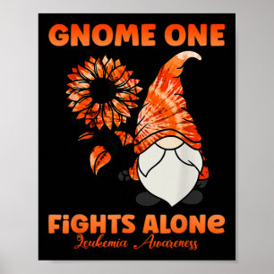 Póster Una lucha sola cinta naranja de concientización so