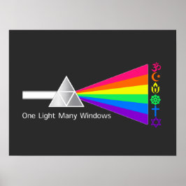 Póster Una luz muchas ventanas prisma unitario