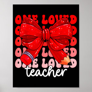 Póster Una Maestra Amada Corazón Dulce San Valentín Chica