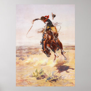 Póster Una mala broma de Charles Marion Russell en 1904