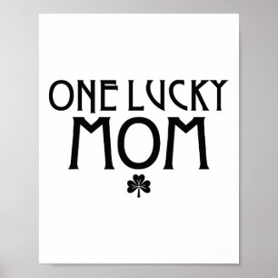 Póster Una Mamá Afortunada Día de San Patricio
