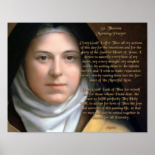 PÓSTER UNA MAÑANA DE ORACIÓN ESCRITA POR ST. TERESA