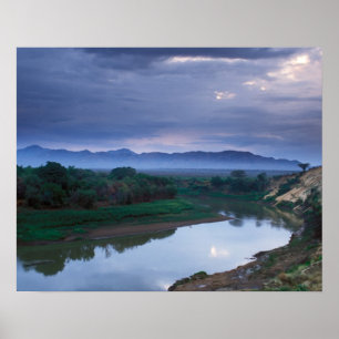 Póster Una mañana tormentosa, con nubes amenazantes