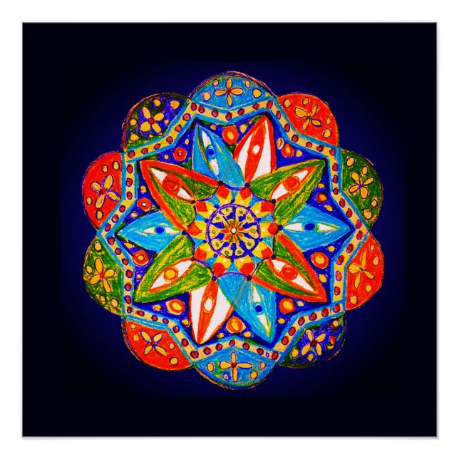 Póster Una mandala vibrante (Anverso)