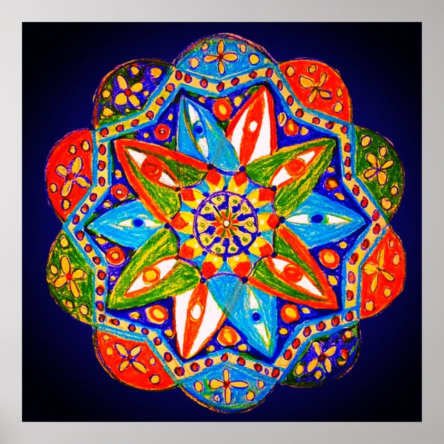 Póster Una mandala vibrante (Frente)